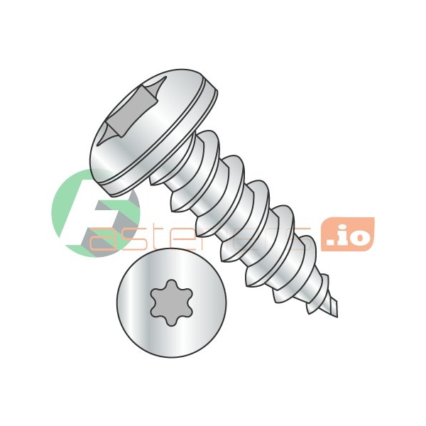 Newport Fasteners Sheet Metal Screw, #10 x 2-1/2 in, Zinc Plated Steel Pan Head Torx Drive, 1250 PK 137724 - main